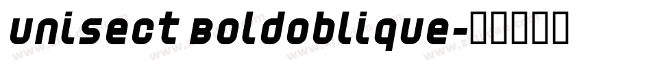 Unisect BoldOblique字体转换